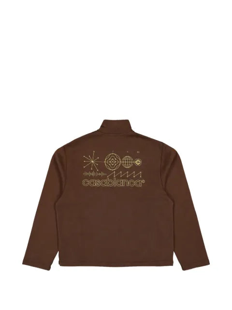 Casablanca Code De Civilisation quarter-zip sweater