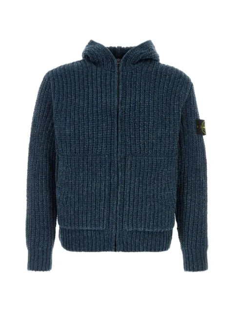 Stone Island 5100065 mouliné cotton-chenille zip-up sweater