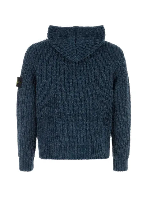 Stone Island 5100065 mouliné cotton-chenille zip-up sweater