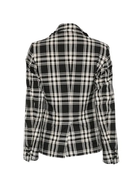 Black Comme Des Garçons check single-breasted blazer