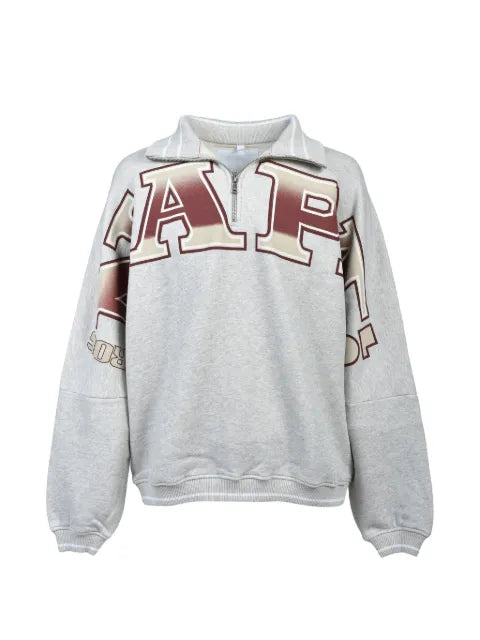 Napa By Martine Rose graphic-print half-zip sweater