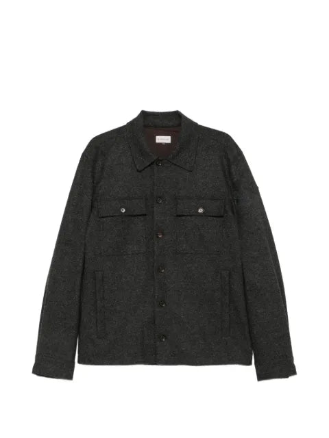 Moncler logo-patch overshirt jacket