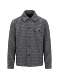 Moncler check-pattern button-up jacket