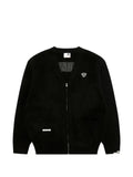 AAPE BY *A BATHING APE® logo-intarsia zip-up cardigan
