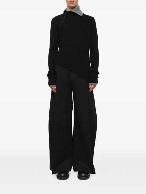 EGONlab. asymmetrical ribbed-knit sweater
