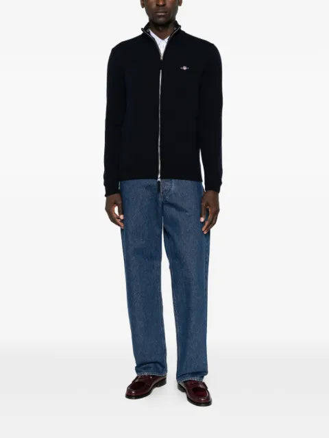 Gant zip-up lambswool cardigan