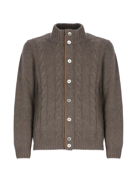 Della Ciana cable-knit button-up cardigan