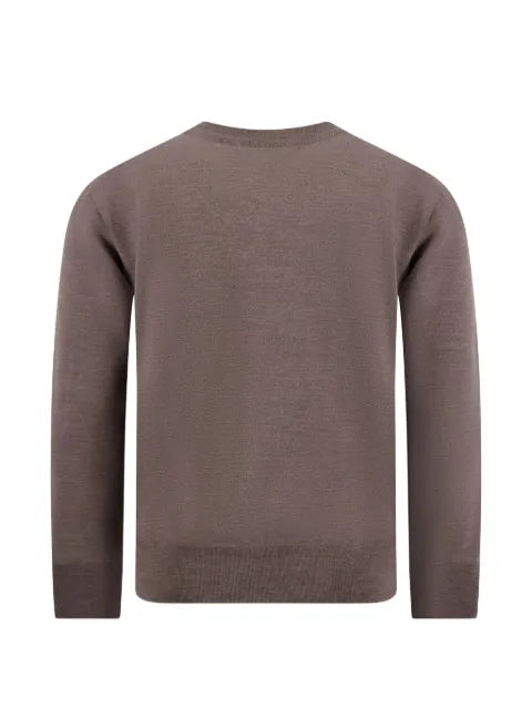 Paul & Shark suede-panel crew-neck sweater