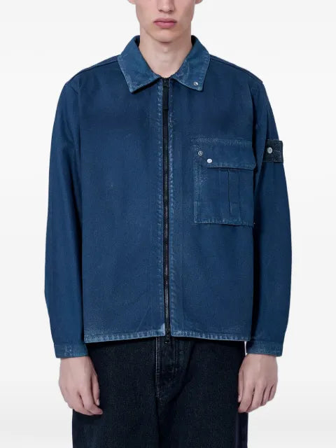 Stone Island zip-up chest-pocket jacket