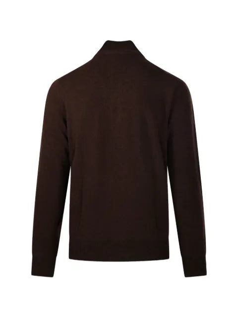 Ralph Lauren Collection quarter-zip logo-embroidered sweater