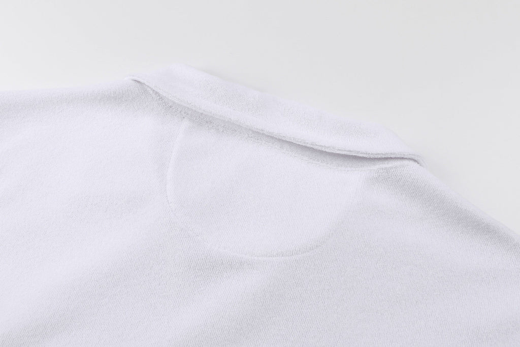 Polo Ralph Lauren Men's Terry‑Cloth Johnny Collar Pocket Short‑Sleeve Polo Shirt, Navy Pony Embroidery