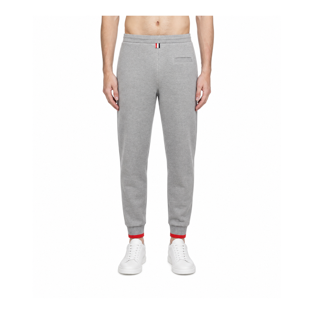 Thom Browne Style Unisex sweatpants with Signature Four-Bar Detail
