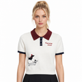 New Puppy-Embroidered Knitted T-Shirt