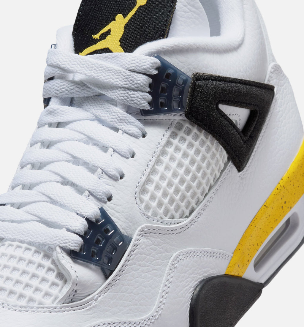 Air Jordan 4 Retro Rare Air Tour Yellow – Men's Lifestyle Shoe in White/Dark Blue Grey/Black/Tour Yellow