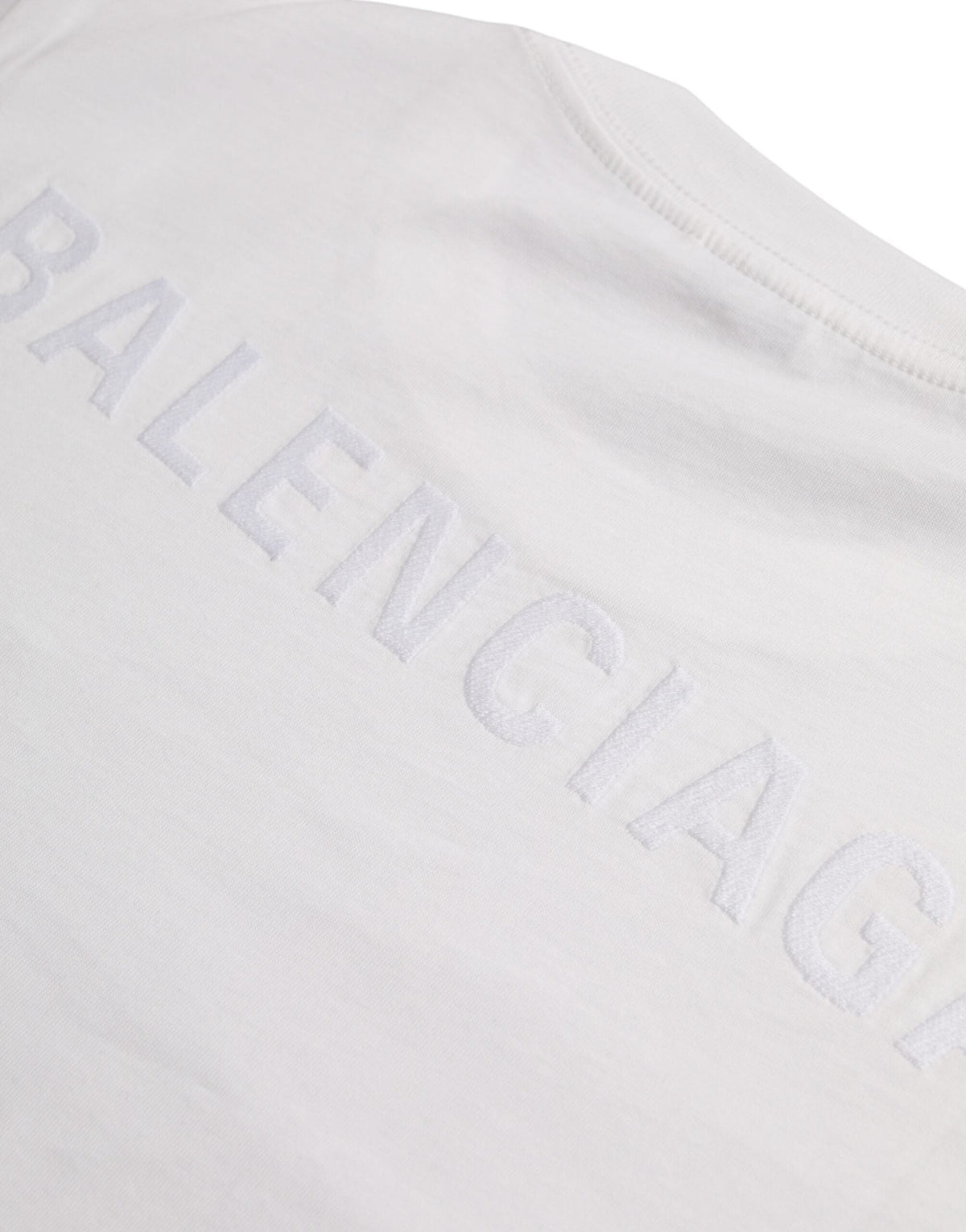 Balenciaga White Cotton Crew Neck Short Sleeves women T-shirt
