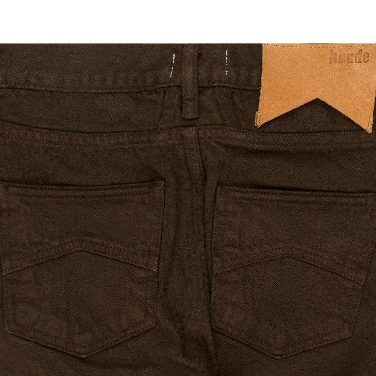 Brown Classic Denim Straight-fit Jeans
