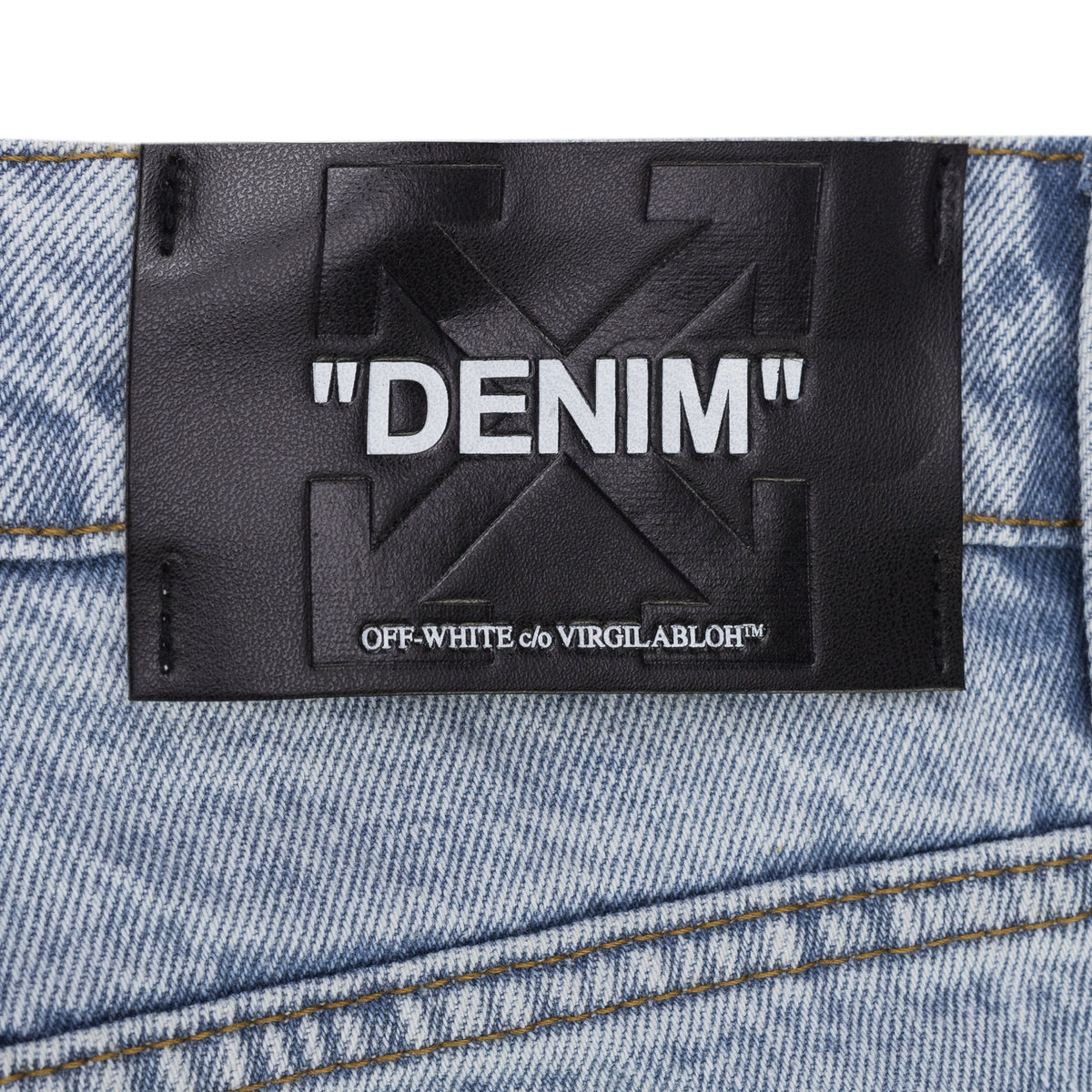 Light Indigo Relaxed Fit Spray Arrow Jeans