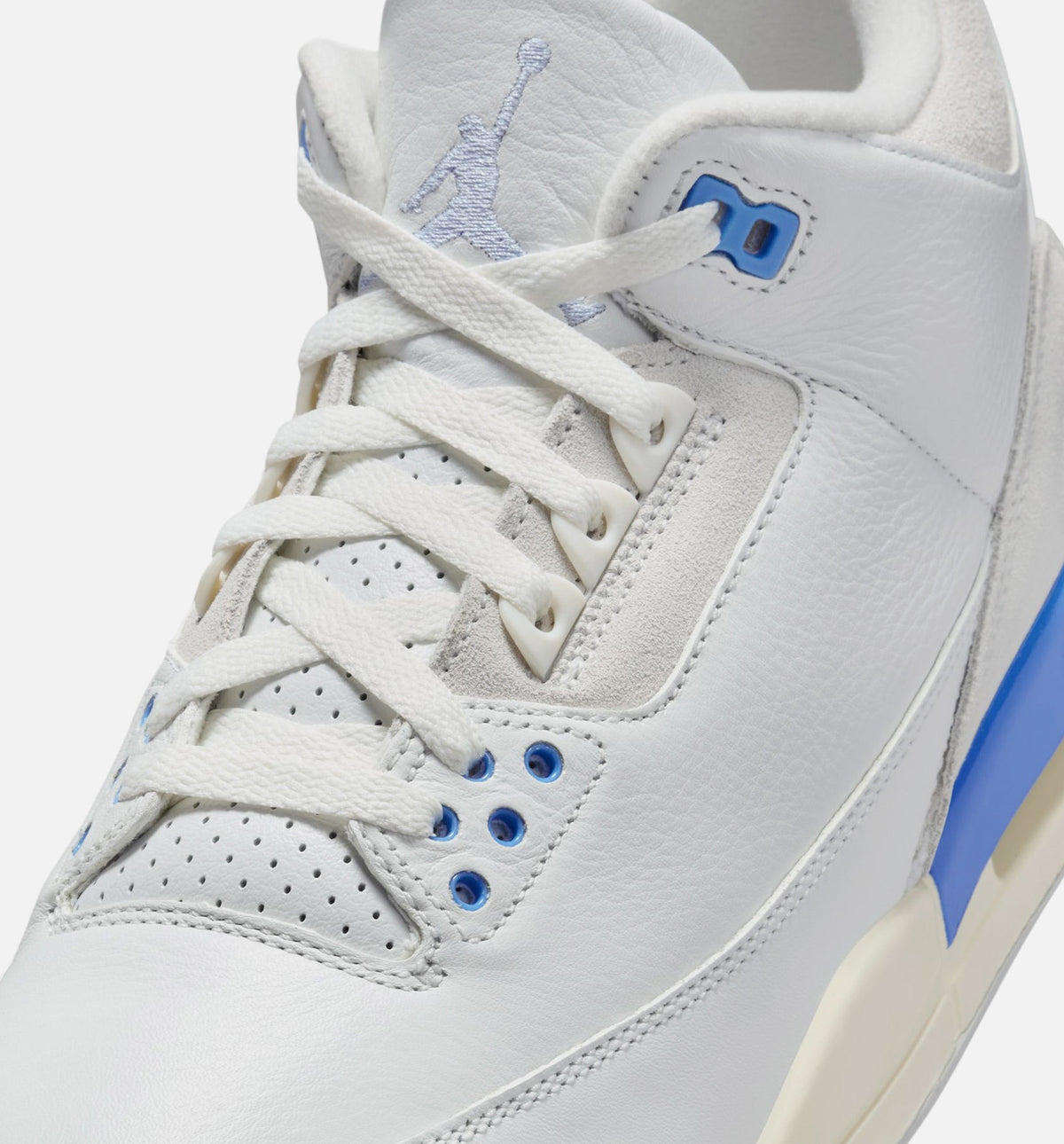Air Jordan 3 Retro Lucky Shorts Men's Shoes - Summit White Hydrogen Blue Legend Blue