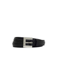 ANINE BING Nicola Belt Black Square Buckle Slim Leather Waist Belt