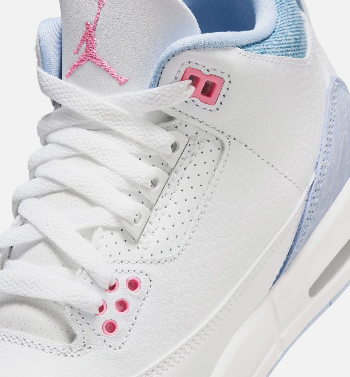 Air Jordan 3 Retro 'Cobalt Bliss' Grade School - White/Cobalt Bliss/Football Grey/Pink Glow