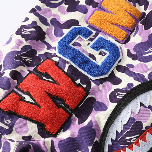 BAPE Purple Camo Shark Hoodie