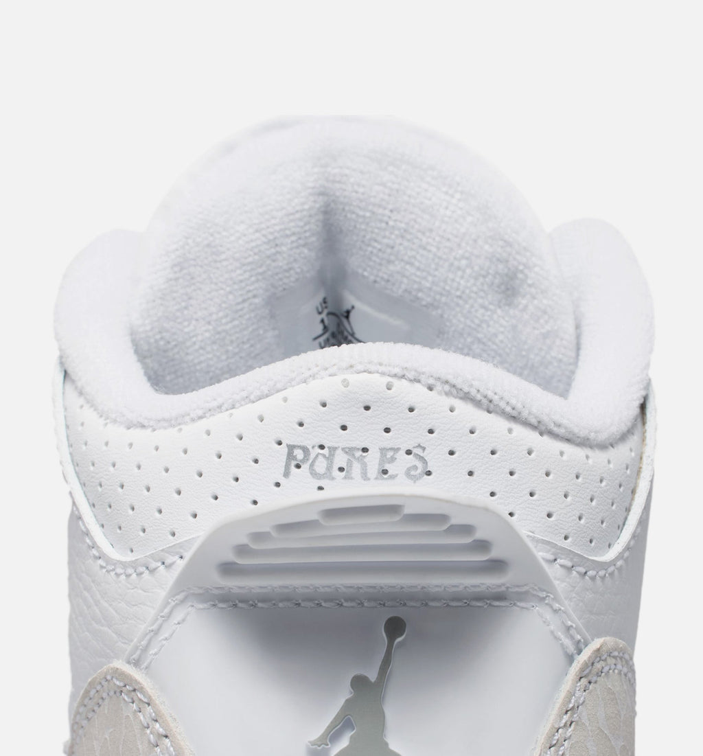Air Jordan 3 Retro White & Silver – Preschool Lifestyle Shoe | White/Metallic Silver