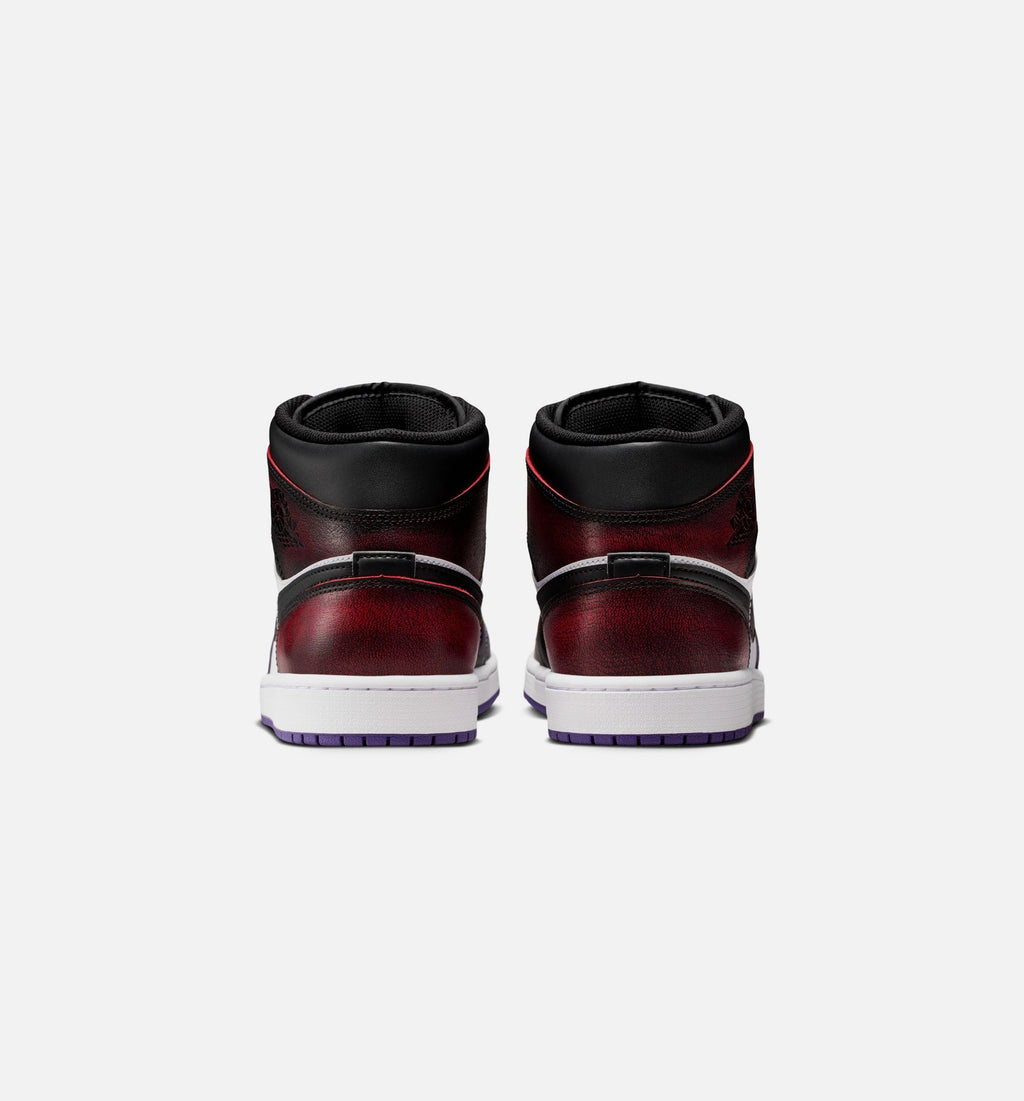 Air Jordan 1 Mid SE - Men's Lifestyle Sneaker (True Red/White/Court Purple/Black)