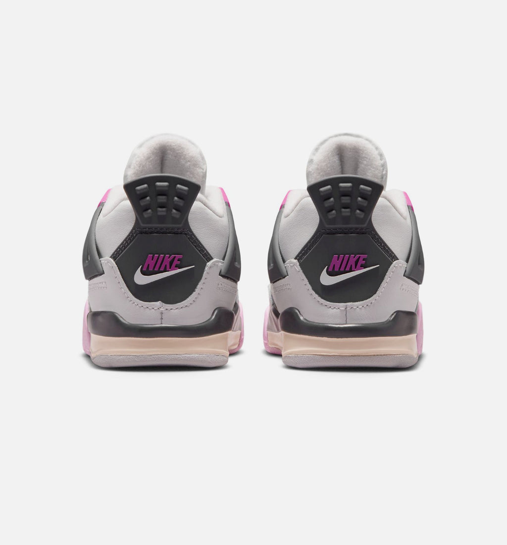 Air Jordan 4 Retro Comic – Infant/Toddler Lifestyle Shoe in Off White/Fire Pink/Anthracite