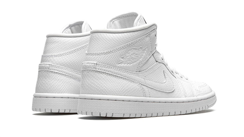 Air Jordan 1 Mid 'White Snakeskin' Women's Sneakers