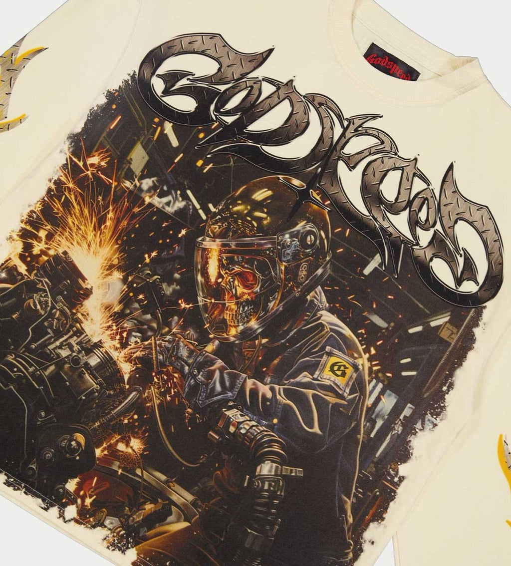 Godspeed Under Construction L/S Tee Bone