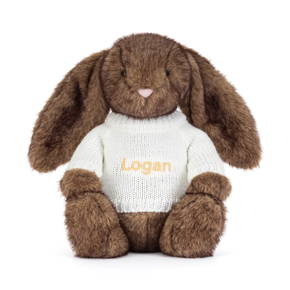 Hoppleston Luxe Bunny with Personalized Cream Jumper