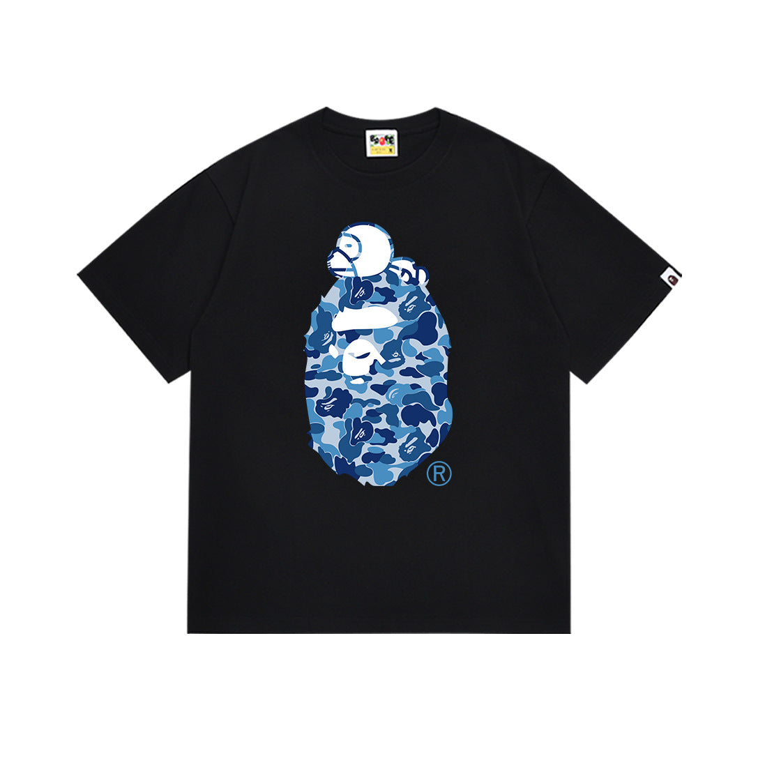 BAPE Camo Ape Head Graphic Print Short Sleeve Tee Streetwear Unisex