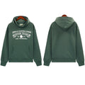 Denim Tears Muted Army Green Vintage Gothic Letter Print Hoodie
