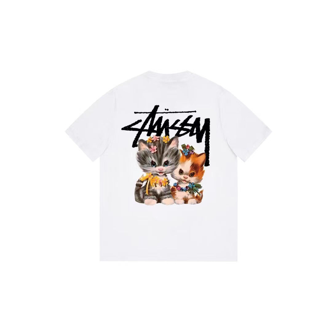 Stussy T Shirts Loose Casual T-Shirts Same for Men and Women