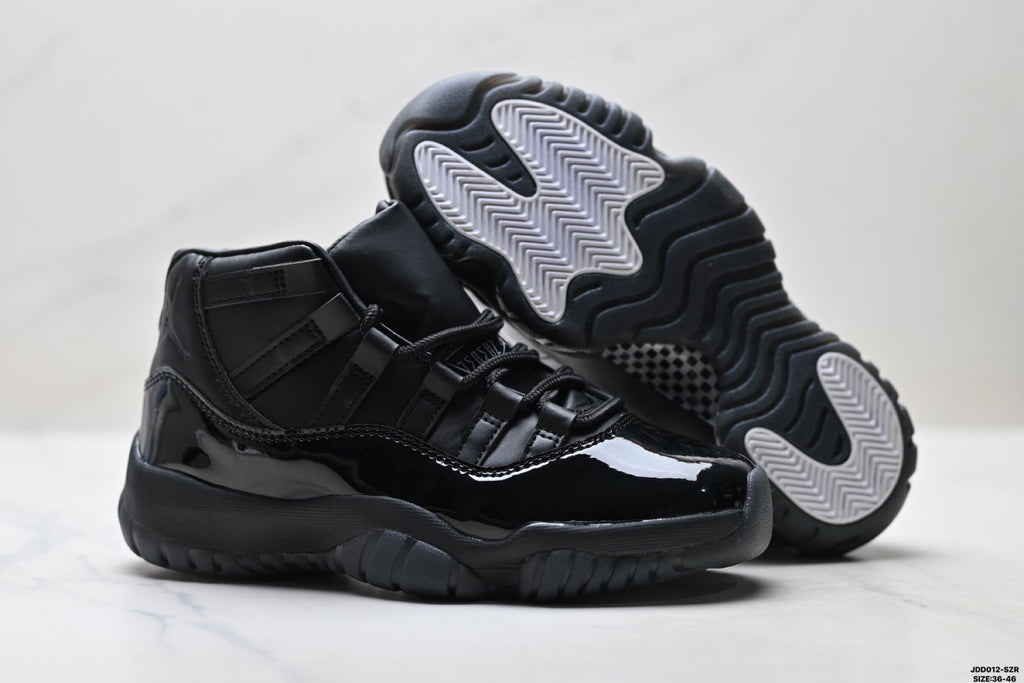 Air Jordan 11 Retro Triple Black Unisex Sneakers Style 22