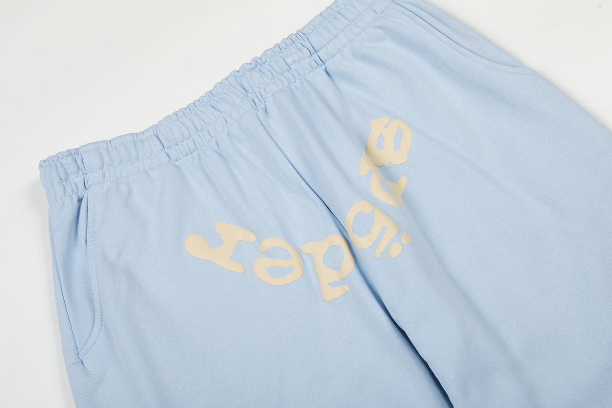 Sp5der Light Blue Graphic Hoodie & Sweatpants Matching Set