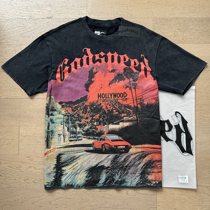 Godspeed Hollywood Car Graphic T-Shirt