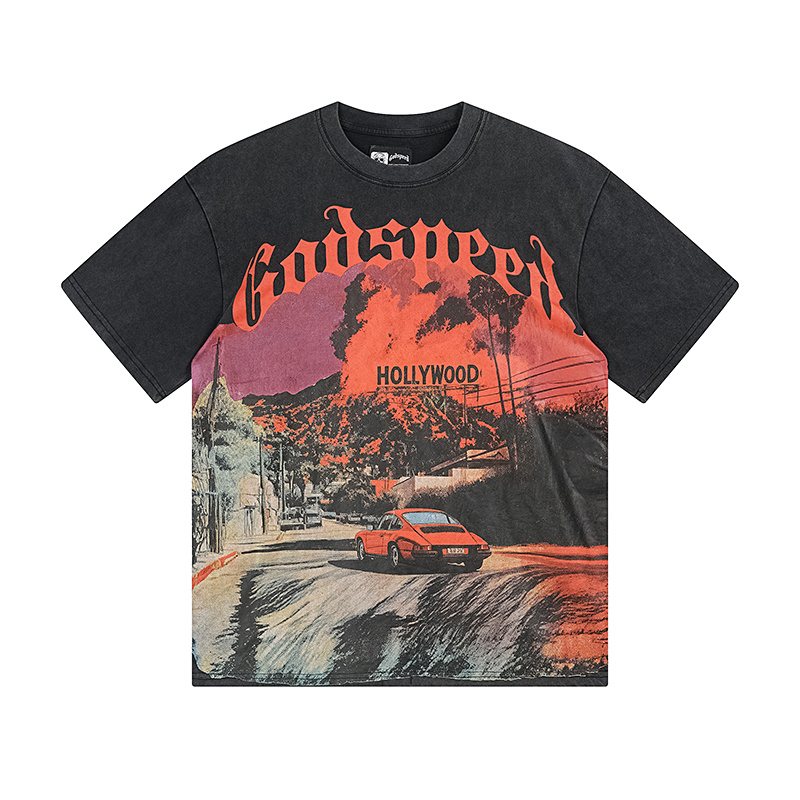 Godspeed Hollywood Car Graphic T-Shirt