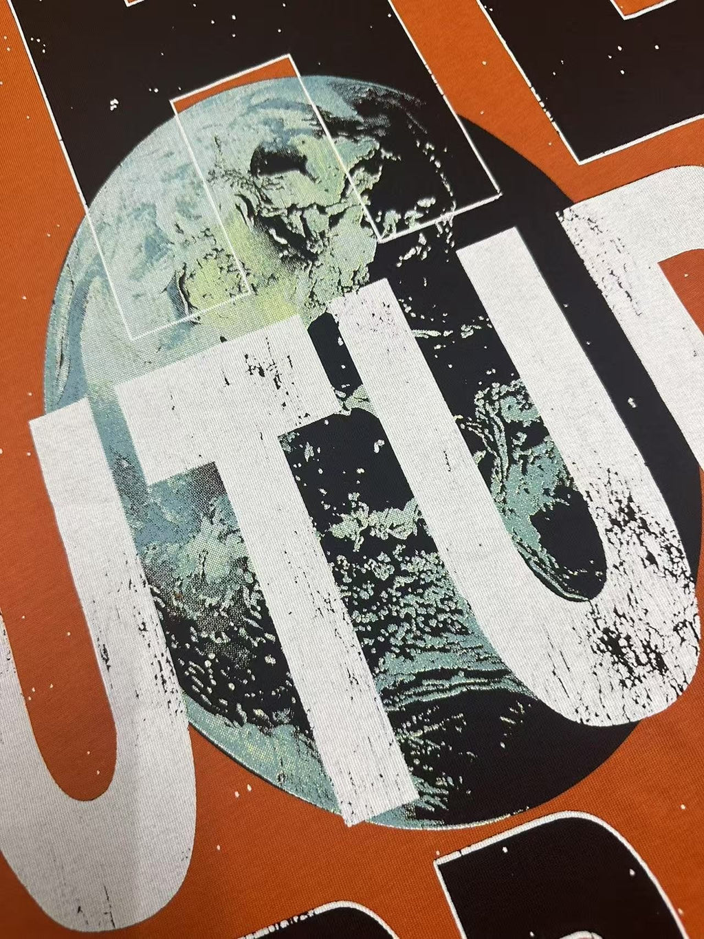 Godspeed Astronaut Flag Graphic T-Shirt - Orange