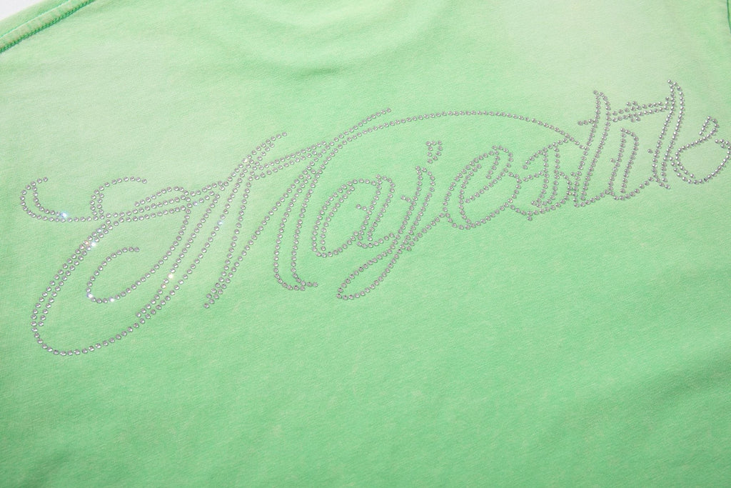 MAJESTIK Mint Green Football Graphic T-Shirt