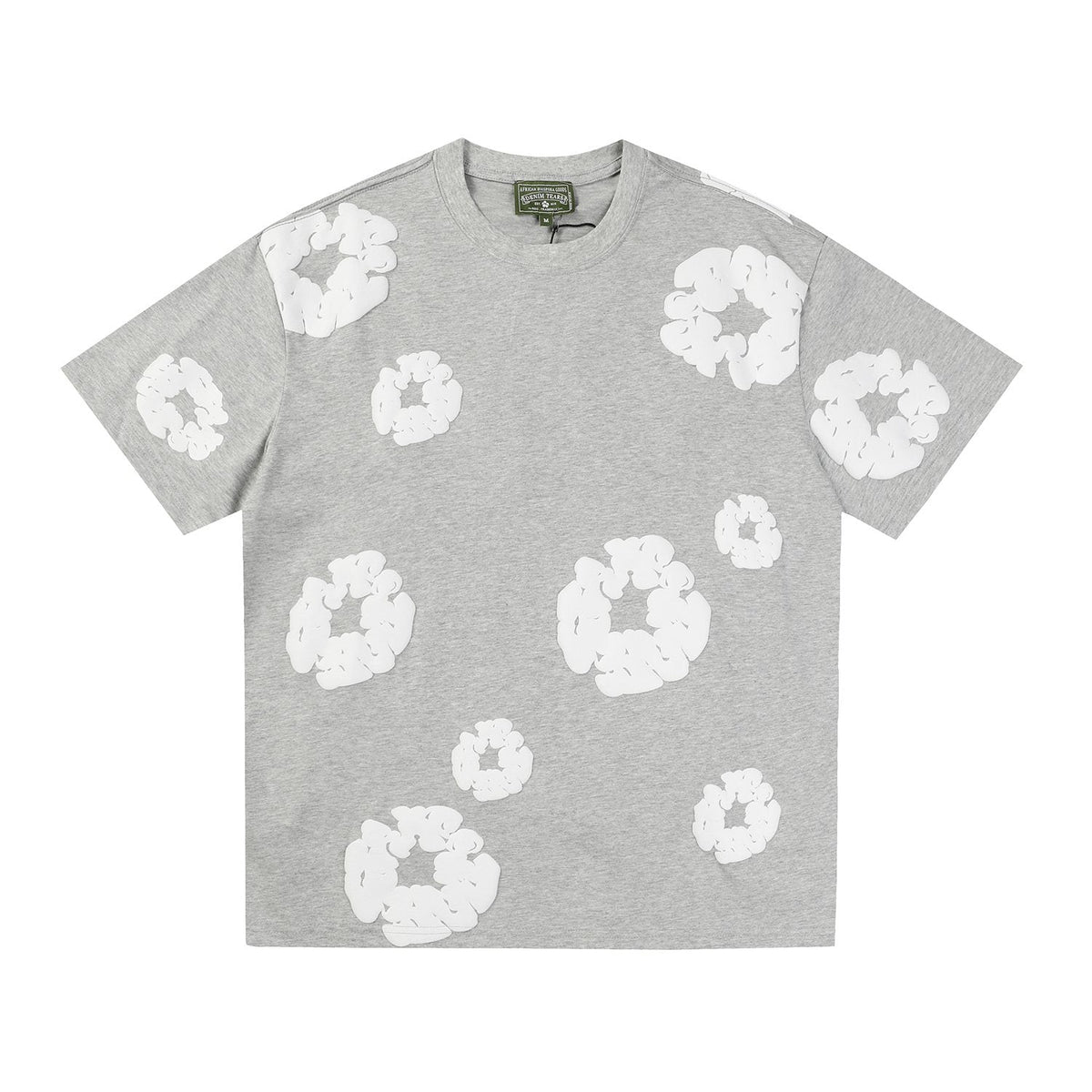 DENIM TEARS All-Over White Flower Print T-Shirt
