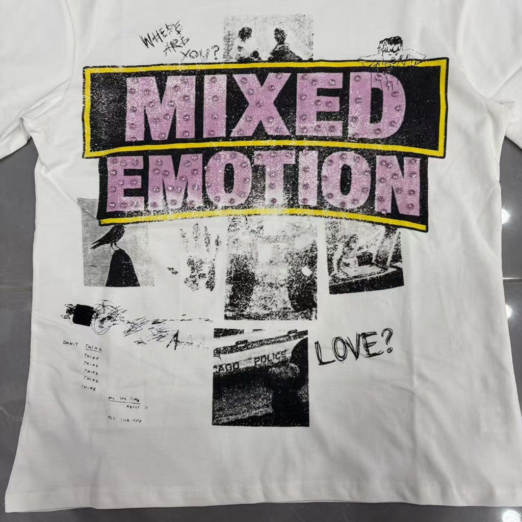 Mixed Emotion Short-Sleeve T-Shirt - White
