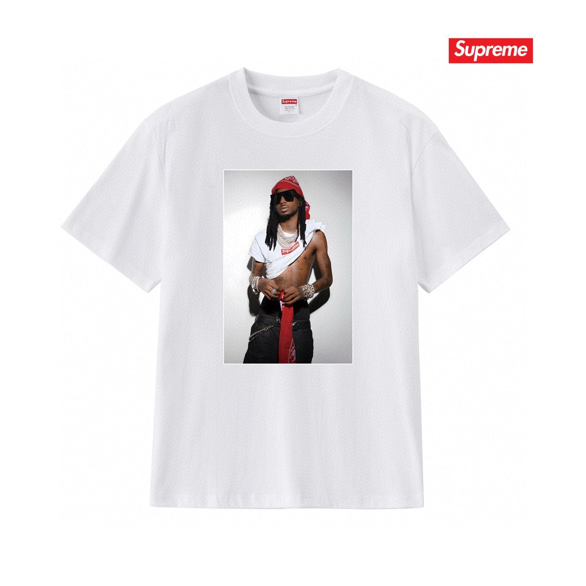 Supreme Playbi Caarti Portrait Graphic T-Shirt