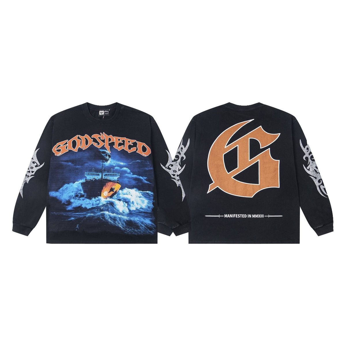 Godspeed Ship Graphic Long-Sleeve T-Shirt