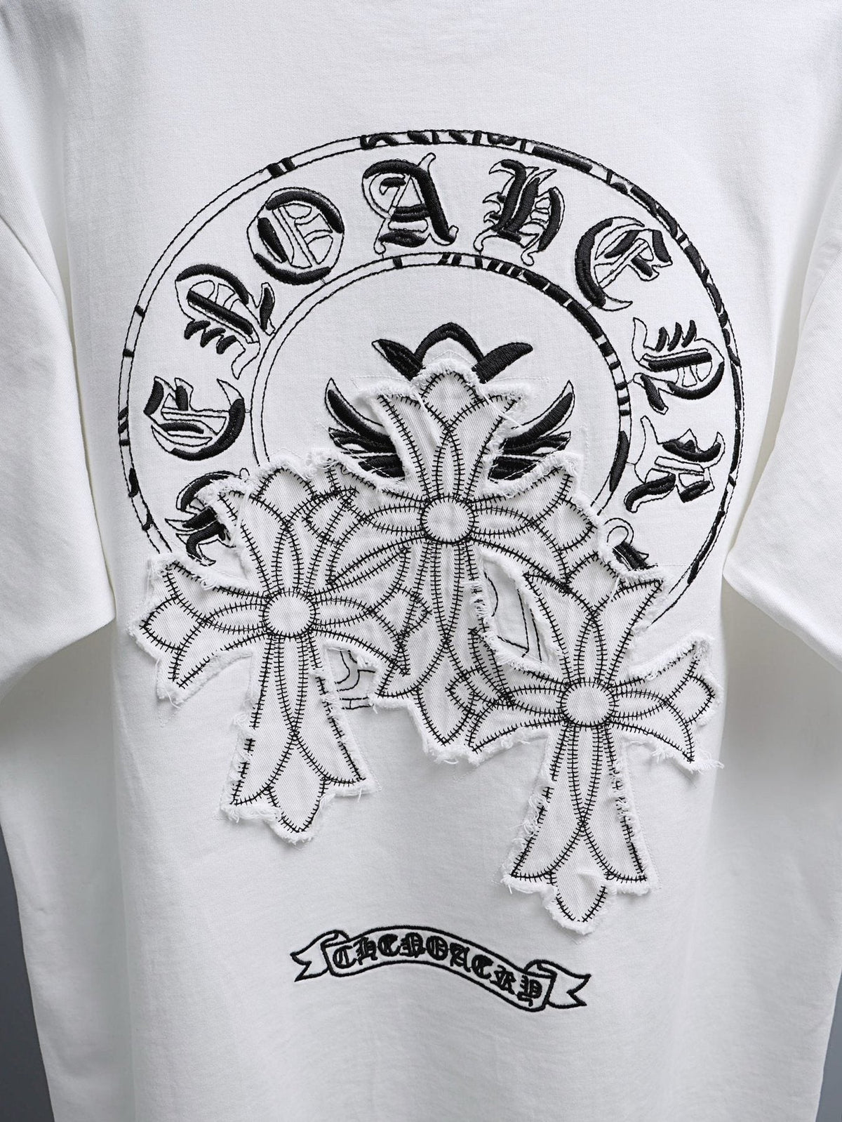 Chrome Hearts Floral Gothic Graphic T-Shirt