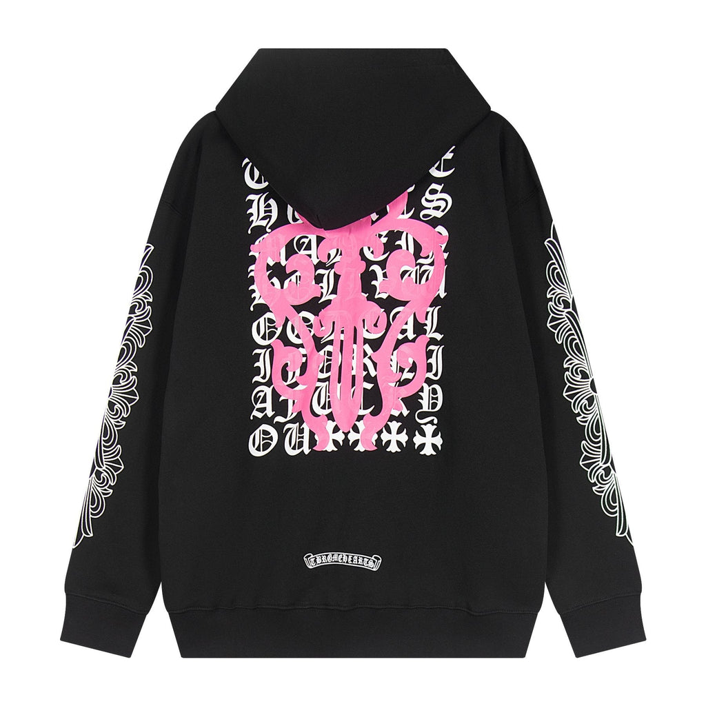 Chrome Hearts Horseshoe Cross Graphic Zip Hoodie