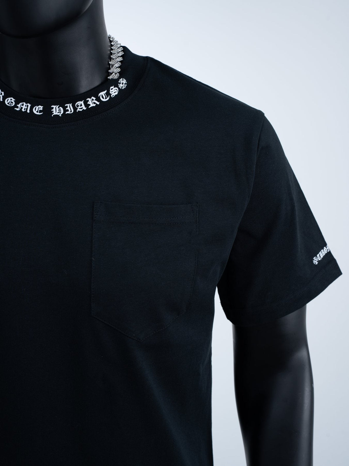 Chrome Hearts Sanskrit Letter Pocket Short-Sleeve T-Shirt