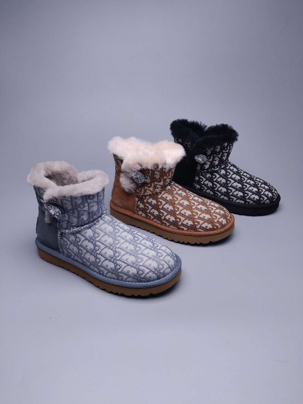 Dior-Inspired Textured Snow Boot — Chestnut | New Arrival | In Stock