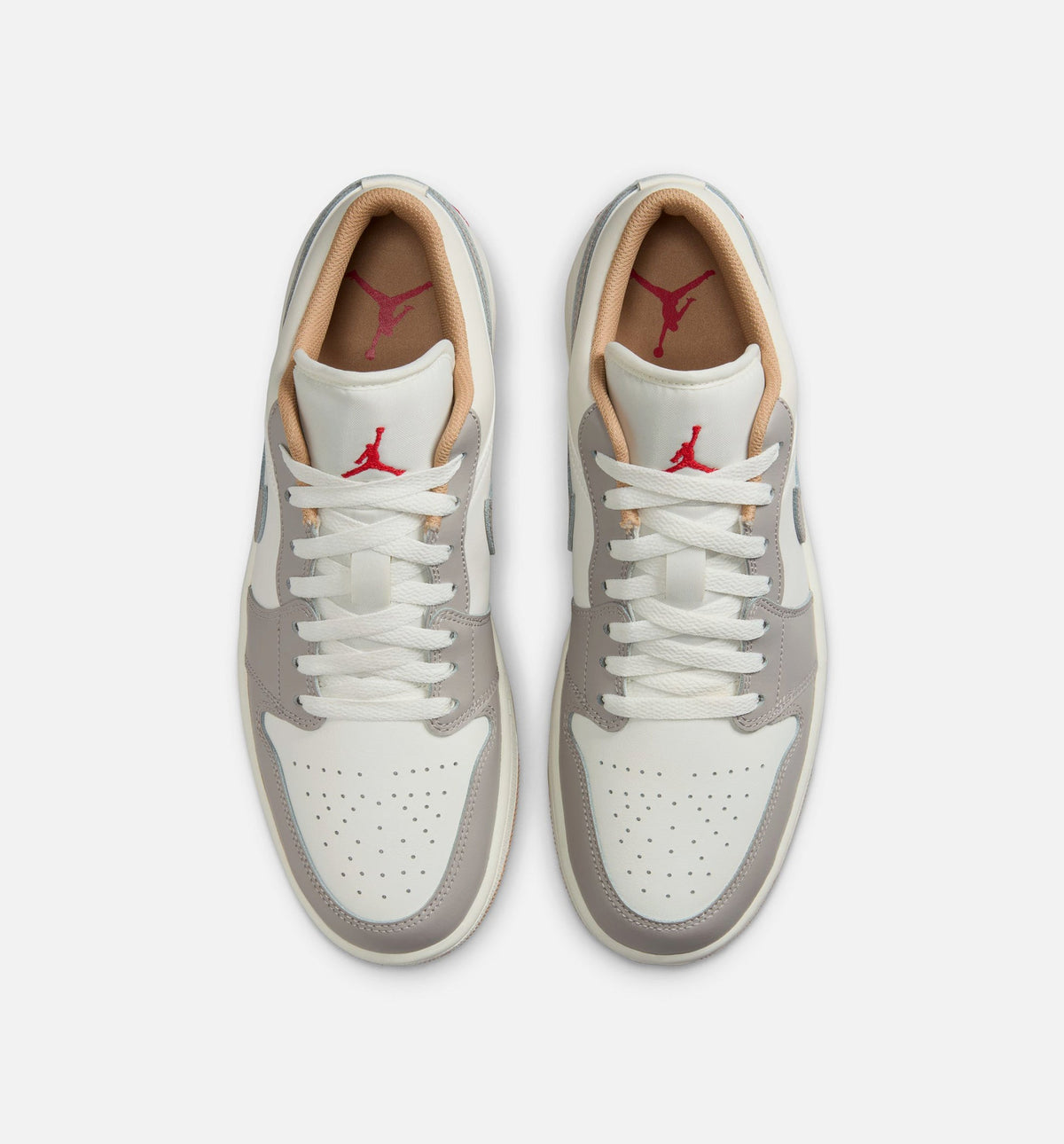 Air Jordan 1 Low Men's Sneakers | Sail/Fire Red/College Grey/Hemp