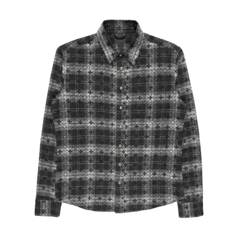 Chrome Hearts Monogram Cross Flannel Black Grey